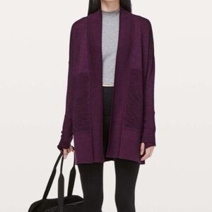 Lululemon Sit In Lotus Wrap II 2 Cardigan Cardi Merino Wool Lulu